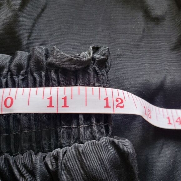 Just Me! Vintage 1990s Smocked Waist Pants Black Size Medium - Picture 9 of 11